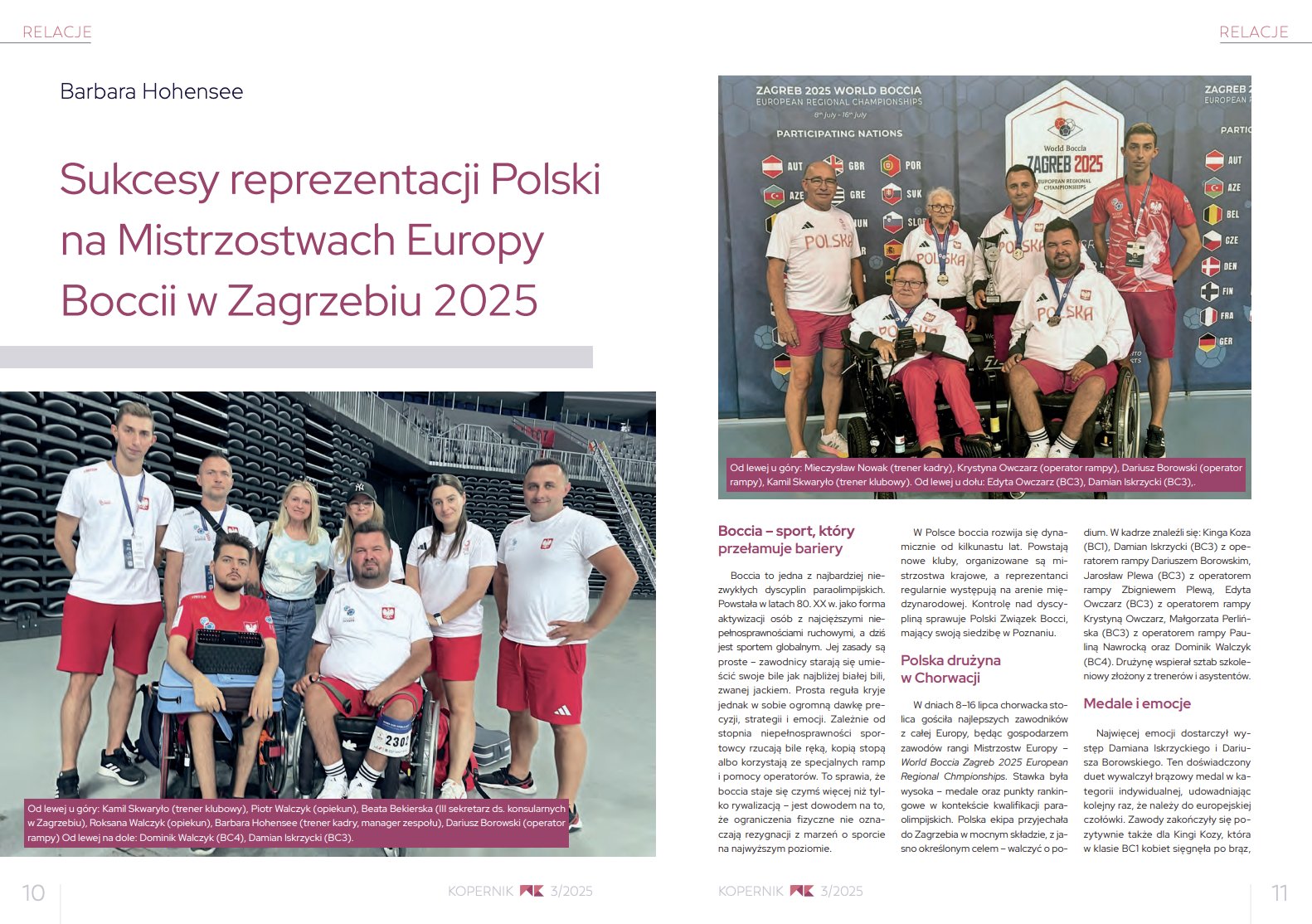 O kadrze bocci w kwartalniku KOPERNIK!